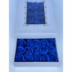 Trandafiri de sapun albastru 50buc/cutie