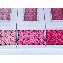 Trandafiri de sapun ciclam 50buc/cutie