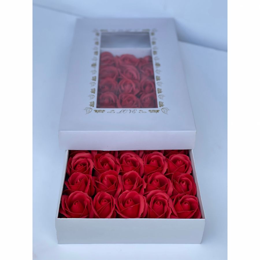 Trandafiri de sapun rosu 50buc/cutie