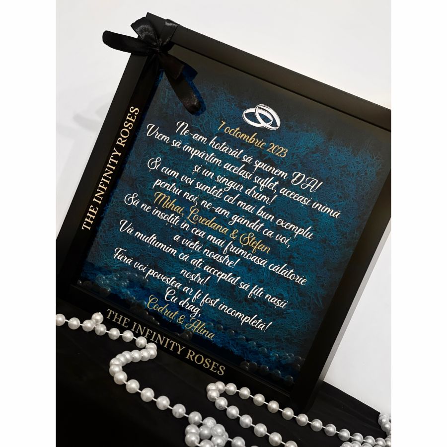 Tablou personalizat cu mesaj pentru mama de martisor - 8martie Tablou personalizat pentru nasi cu mesajul “ Vreti sa fiti nasii nostri? “