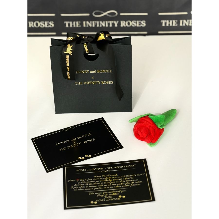  Jucarie interactiva trandafir cu recompense si catnip pentru catei si pisici