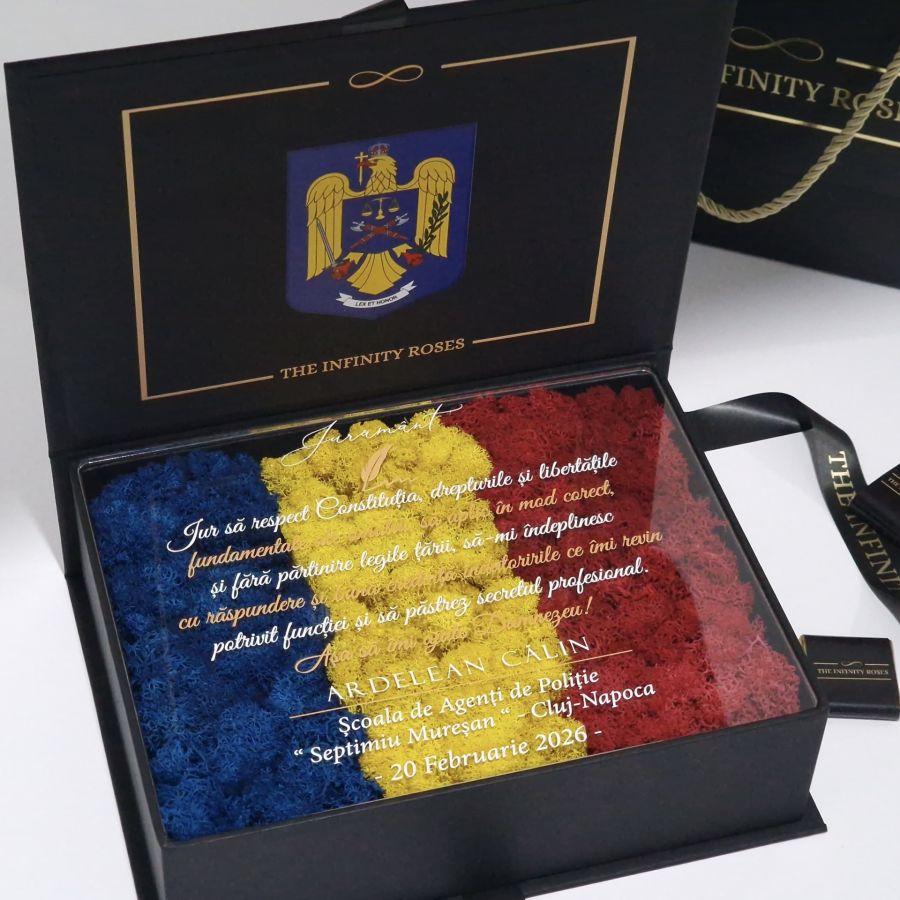  Cutie cadou tip felicitare Depunere Juramant Politia Romana Absolvire