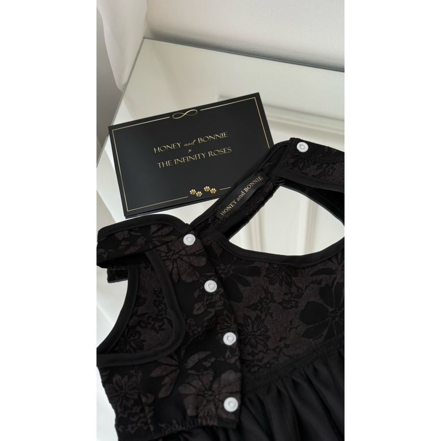 Rochie neagra couture pentru caini si pisici