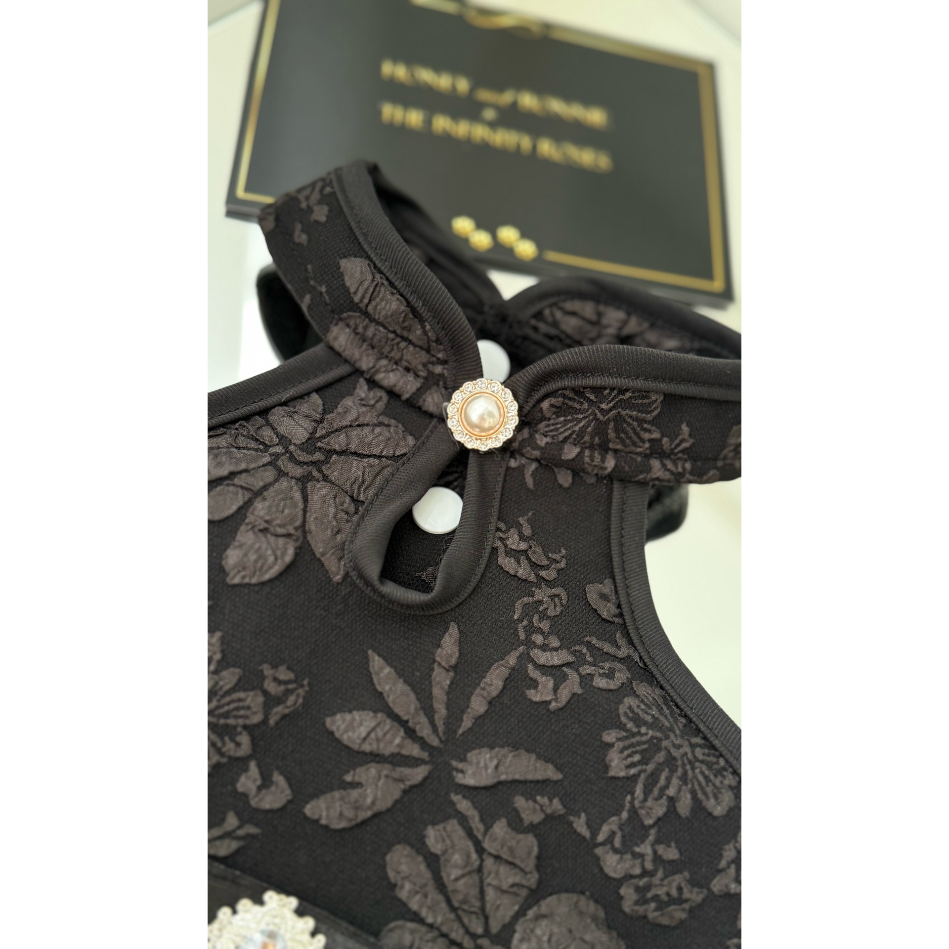 Rochie neagra couture pentru caini si pisici