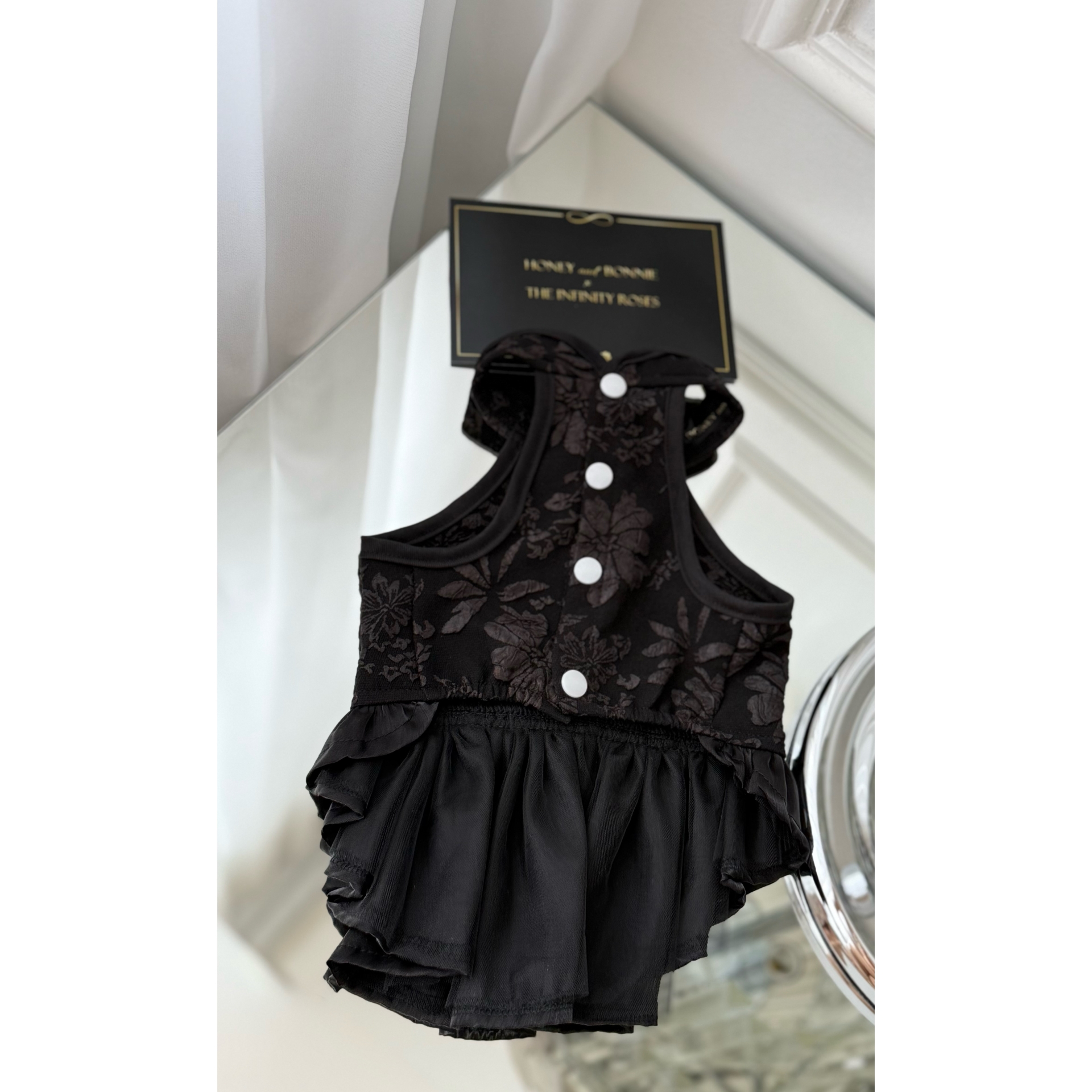 Rochie neagra couture pentru caini si pisici