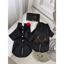 Frac tuxedo royal cu papion pentru catei si pisici L-XL-XXL-XXXL