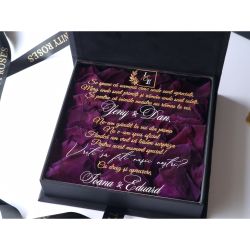 Cutie cadou pentru nasi cu mesajul ” Vreti sa fiti nasii nostri ? “