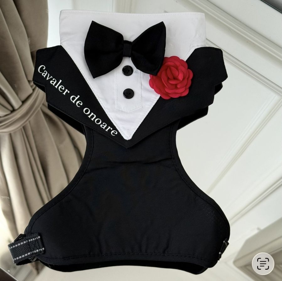  Ham tuxedo elegant pentru catei si pisici cavaler de onoare
