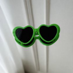 Ochelari de Soare în Formă de Inimioară pentru Căței și Pisici, Verde