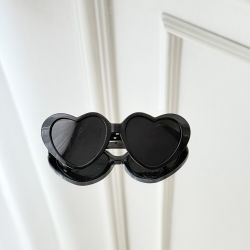 Ochelari de Soare în Formă de Inimioară pentru Căței și Pisici, Negru