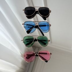 Ochelari de Soare Aviator pentru Căței și Pisici, Lentilă Verde