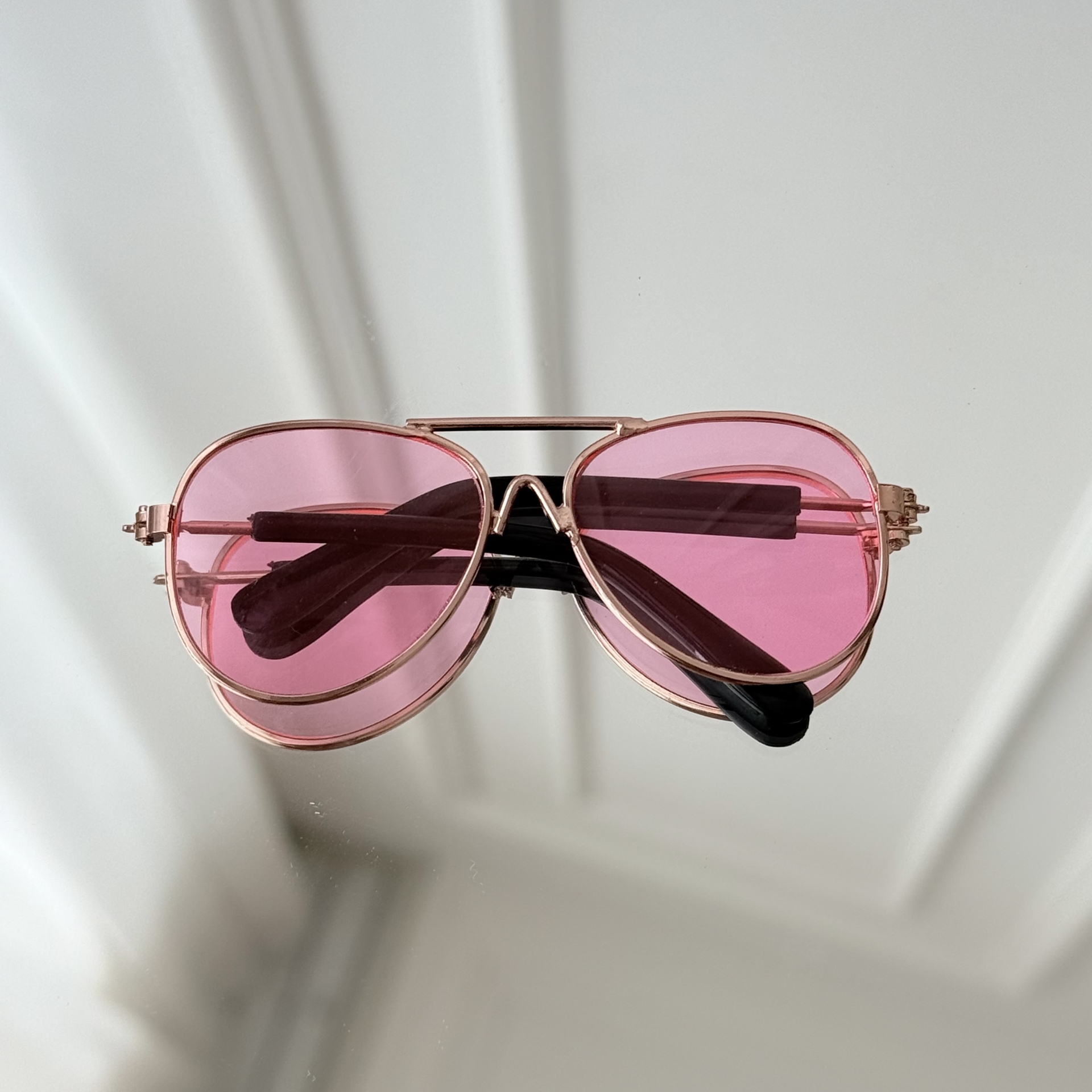 Ochelari de Soare Aviator pentru Căței și Pisici, Lentilă Roz