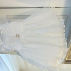 Rochie de Mireasa Alba pentru Caini si Pisici, Tinuta Nunta cu Funda si Cristale, Wedding Dress