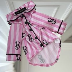 Pijama roz din satin pentru caini si pisici, model VS