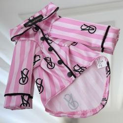 Pijama roz din satin pentru caini si pisici, model VS