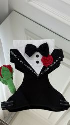 Ham Tuxedo personalizat pentru caini si pisici, Mami cu tati se casatoresc si data nuntii