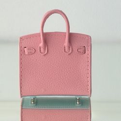 Suport saculeti igienici pentru caini, gentuta mini stil Hermes Birkin, roz
