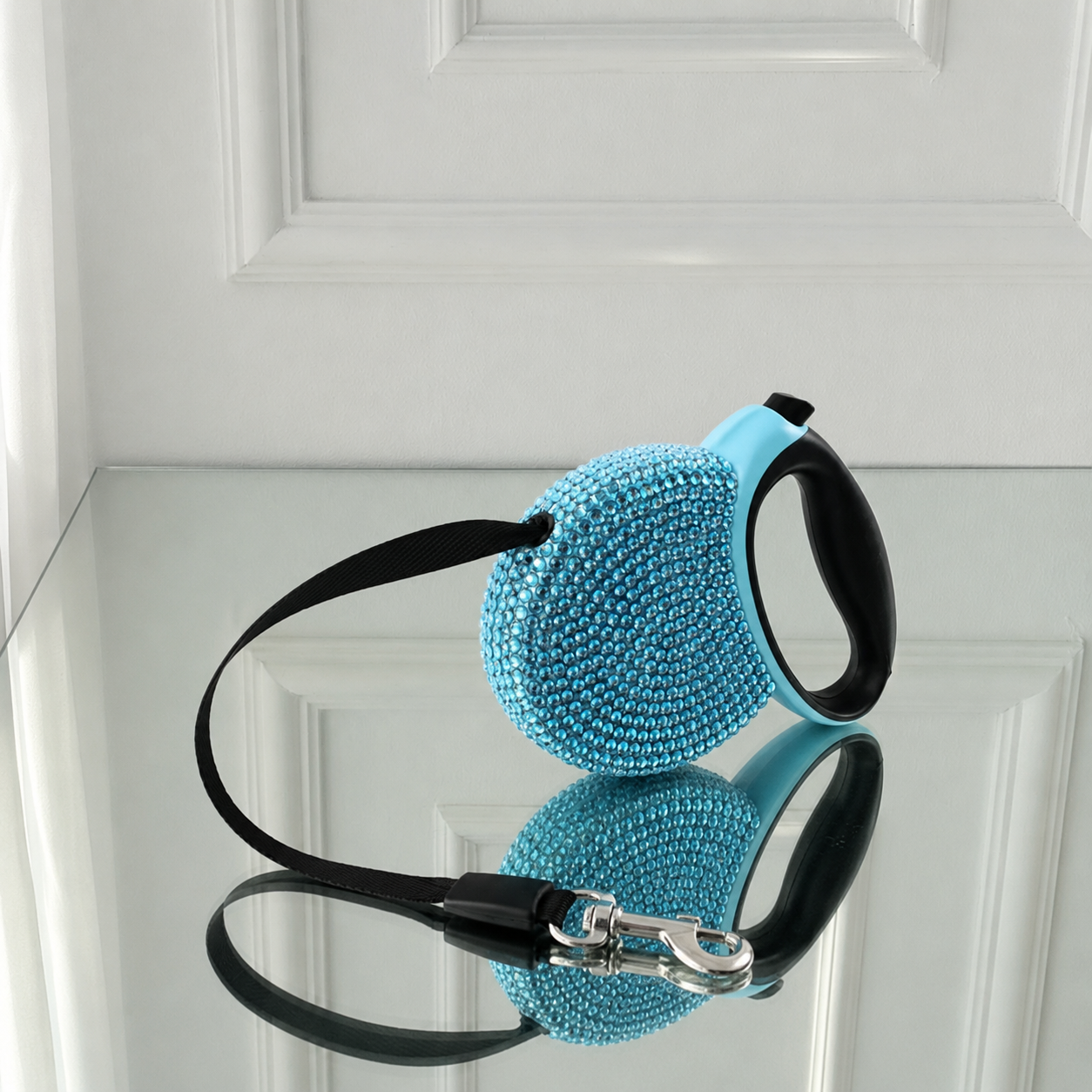 Lesa retractabila cu cristale Swarovski, 3 metri, pentru caini mici si medii
